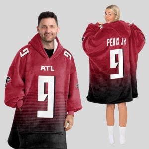 Penix JR 9 Atlanta Football Unisex Blanket Hoodie 3 Penix JR 9 Atlanta Football Unisex Blanket Hoodie3
