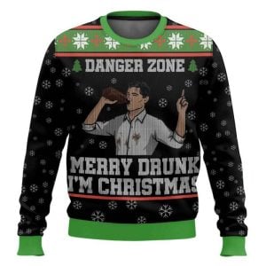 Merry Drunk Im Christmas Sterling Archer Black Ugly Christmas Sweater