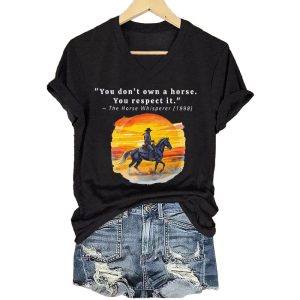 Robert Redford You Dont Own A Horse You Respect It The Horse Whisperer 1998 Shirt2