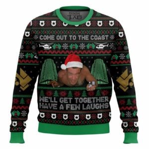 Come Out To The Coast We’ll Get Together Have A Few Laughs Die Hard Ugly Christmas Sweater