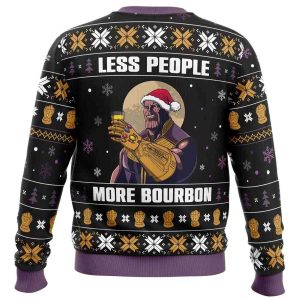 2025 Less People More Bourbon Marvel Comics Ugly Christmas Sweater 1 Less People More Bourbon Marvel Comics Ugly Christmas Sweater1