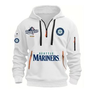 2025 Mariners World Series Hoodie Half Zipper3
