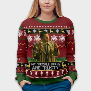 Misha Collins My People Skills Ugly Christmas Sweater2