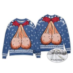 Festive Balls Inappropriate Xmas Ugly Christmas Sweater3