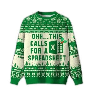 2025 Ohh…This Calls for a Spreadsheet Ugly Christmas Sweater