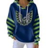 12th Man Tribal Seahawks Pit Striped Hoodie