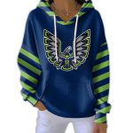 12th Man Tribal Seahawks Pit Striped Hoodie