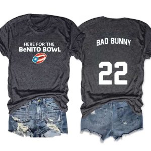 Here For The Benito Bowl Bad Bunny Two Sided Shirt