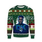 2025 14 DK Metcalf Seahawks Ugly Christmas Sweater