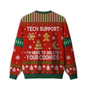 Tech Support Computer Programmer Red Ugly Christmas Sweater1