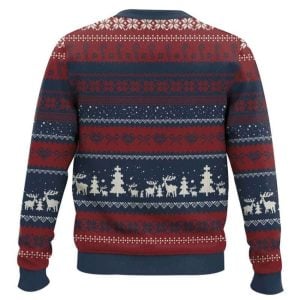 On The List Of Naughty And I Regret Nothing Reindeer Ugly Christmas Sweater1