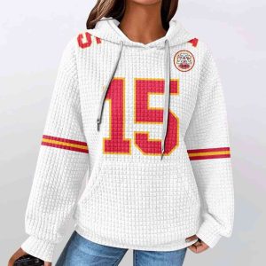 Kansas City Patrick Mahomes 15 Waffle Hoodie 3 Kansas City Patrick Mahomes 15 Waffle Hoodie3