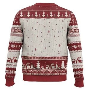 Heavy Metal Sleigher Xmas Pentagram Candy Cane Ugly Christmas Sweater1