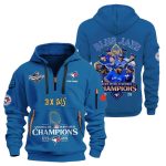 2025 Blue Jays 3X World Series Champs Quarter Zip Hoodie