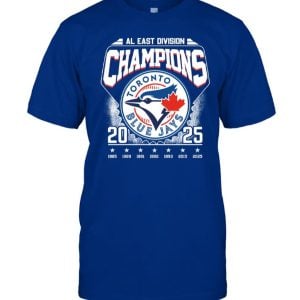 2025 Blue Jays AL East Division Champions Two-Sided Shirt 1 2025 Blue Jays AL East Division Champions Two Sided Shirt1