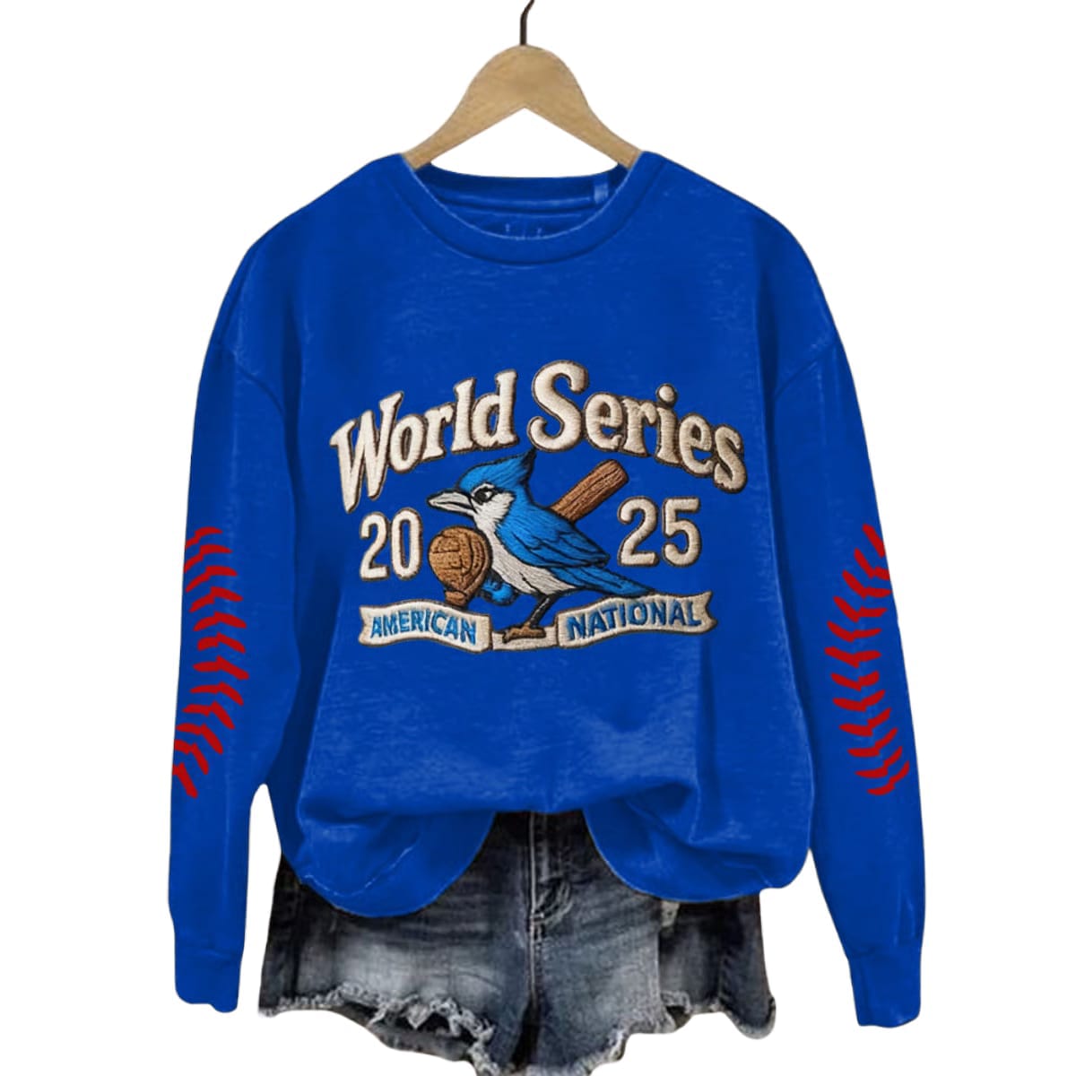 2025 Blue Jays World Series American National Casual Crew Neck Sweatshirt 2025 Blue Jays World Series American National Casual Crew Neck Sweatshirt