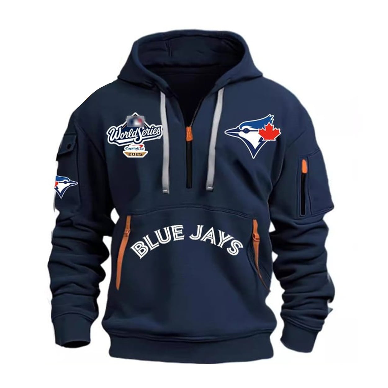2025 Blue Jays World Series Hoodie Half Zipper 2025 Blue Jays World Series Hoodie Half Zipper