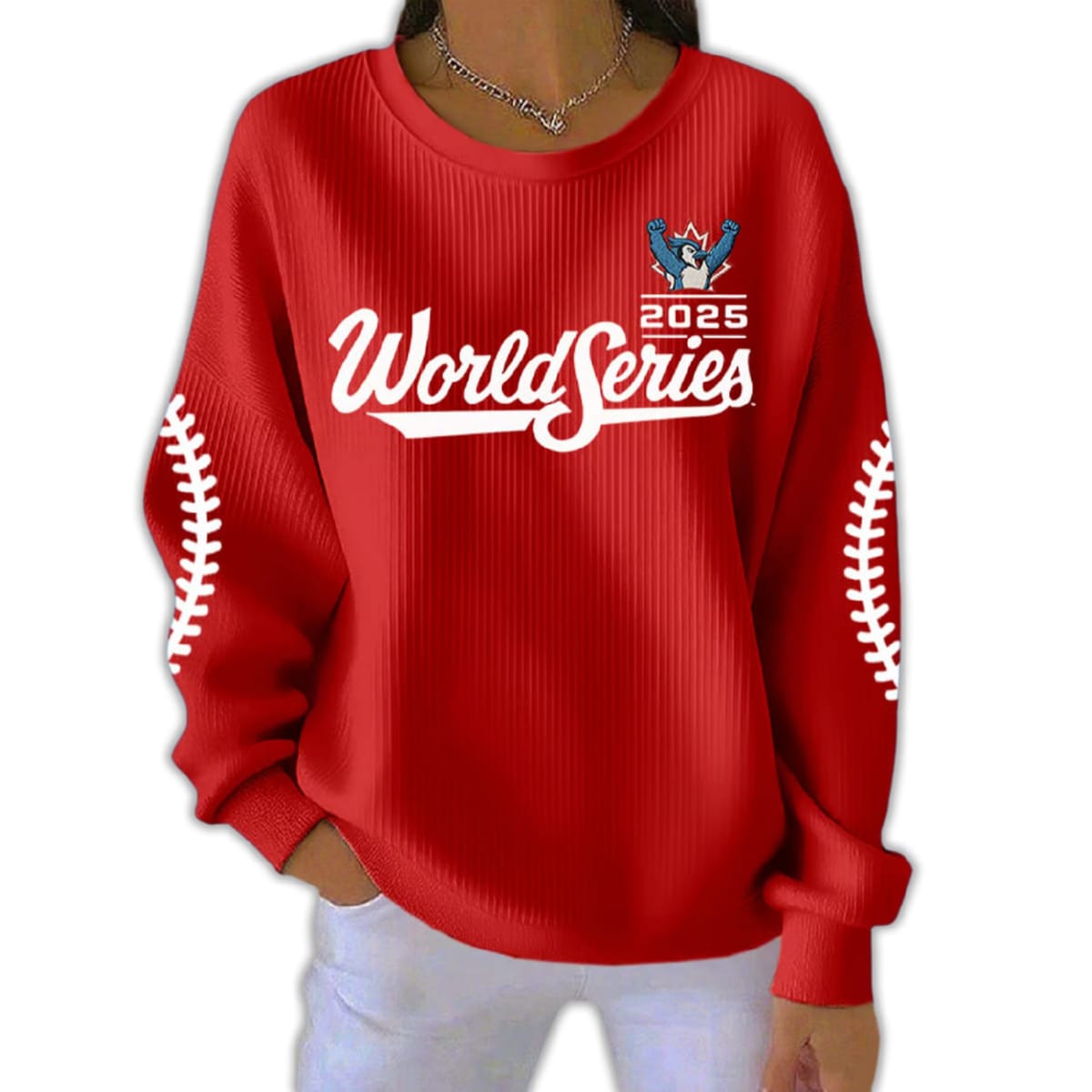 2025 Blue Jays World Series Pit Striped Sweatshirt 2025 Blue Jays World Series Pit Striped Sweatshirt