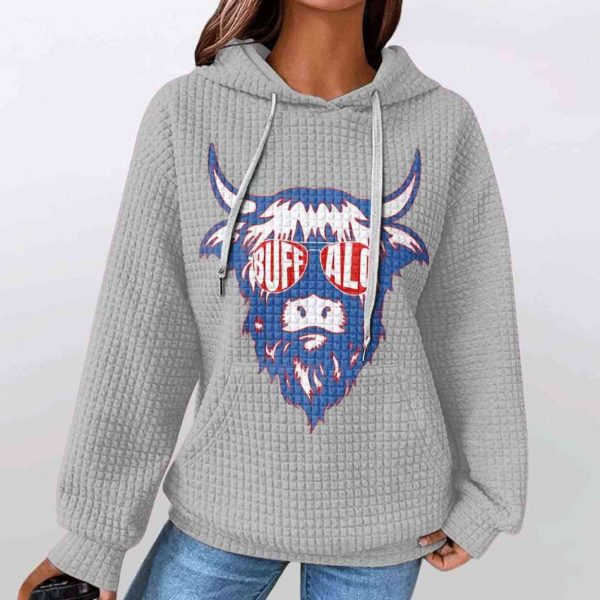 2025 Buffalo Women Waffle Hoodie
