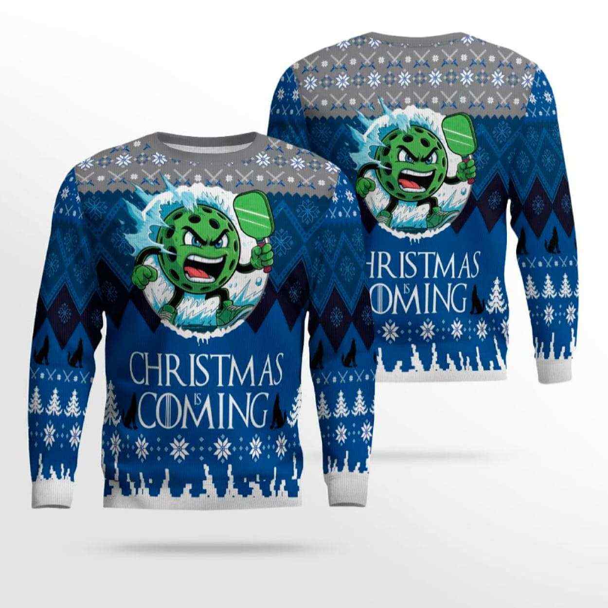 2025 Christmas Is Coming Pickleball Ugly Sweater 2025 Christmas Is Coming Pickleball Ugly Sweater