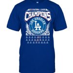 2025 Dodgers B2B NL Champions Two-Sided Shirt