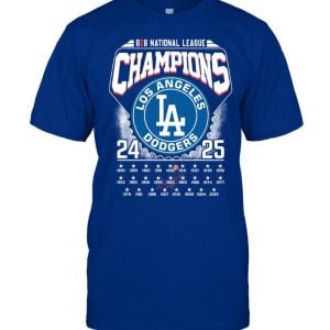 2025 Dodgers B2B NL Champions Two Sided Shirt