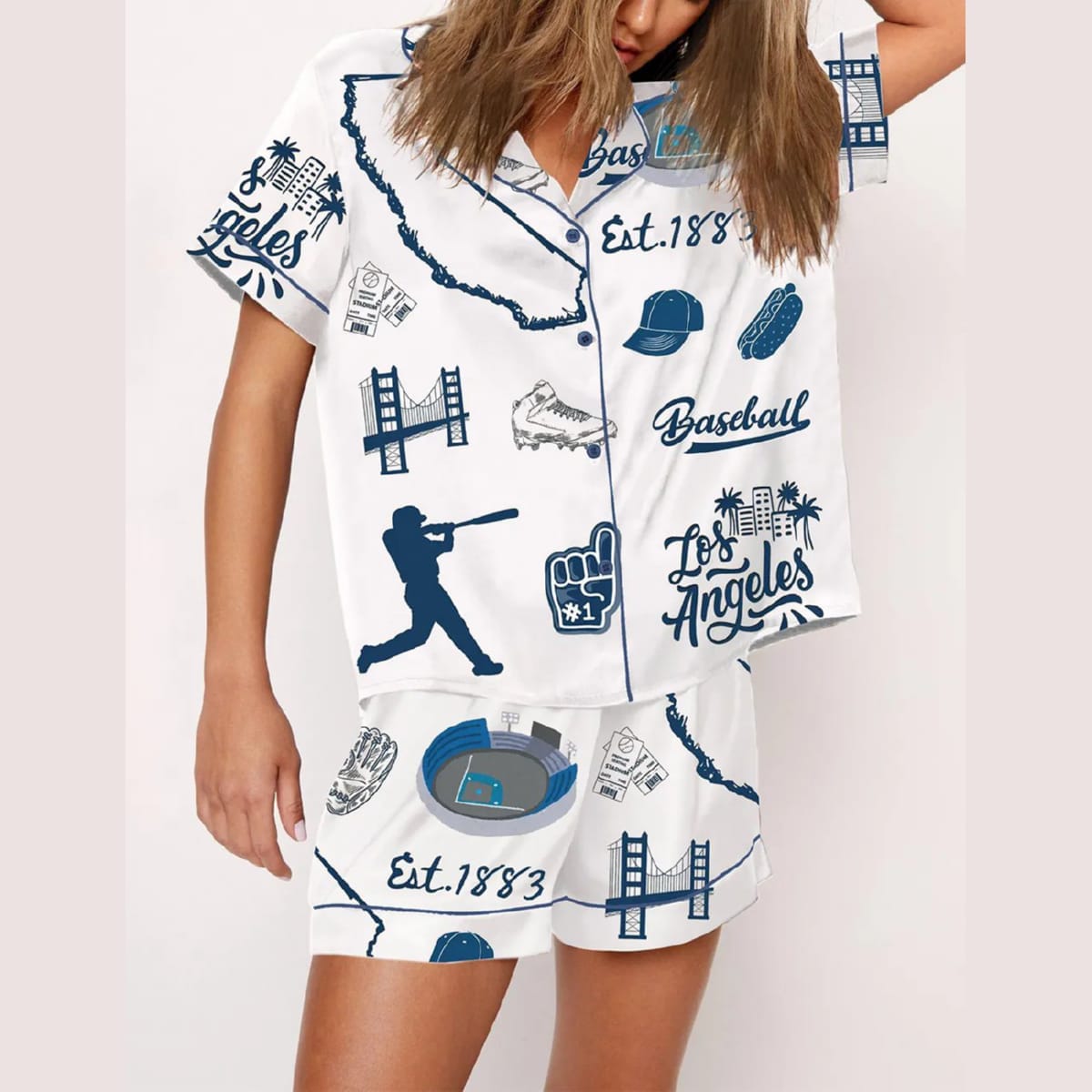 2025 Dodgers Baseball World Series Champions Pajama Set 2025 Dodgers Baseball World Series Champions Pajama Set