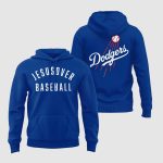 2025 Dodgers Jesus Over Baseball Hoodie