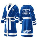 2025 Dodgers NL West Division Champs Fleece Bathrobe