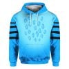 2025 Halloween Blue Tiger Cosplay Hoodie
