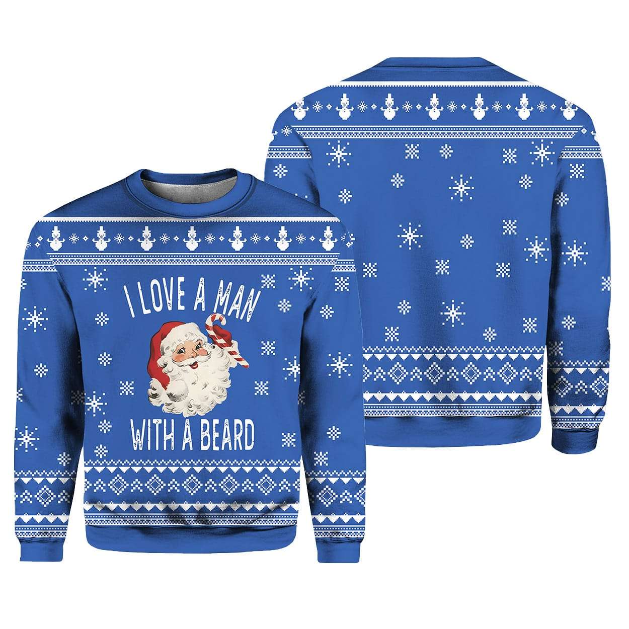 2025 I Love a Man With A Beard Ugly Christmas Sweater 1 2025 I Love a Man With A Beard Ugly Christmas Sweater