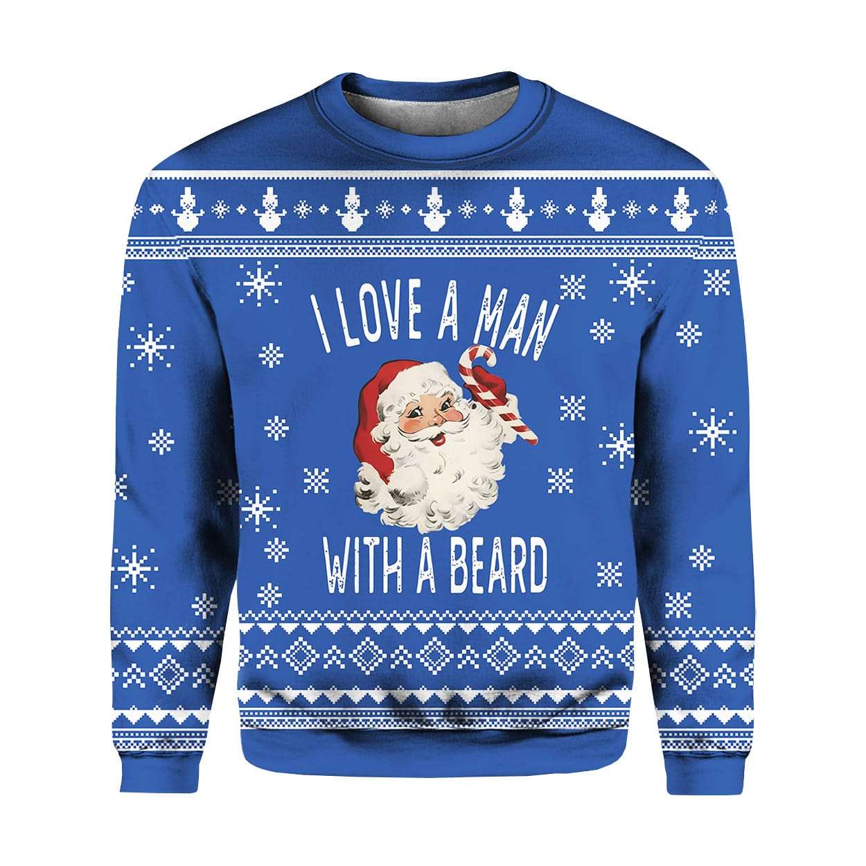 2025 I Love a Man With A Beard Ugly Christmas Sweater 2025 I Love a Man With A Beard Ugly Christmas Sweater