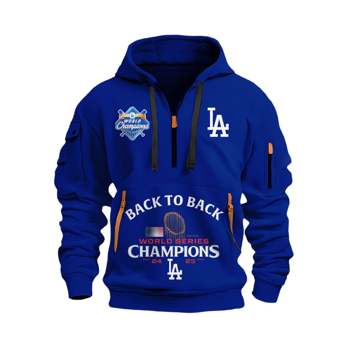 2025 LA Dodgers Back To Back World Series Champions Quarter Zip Hoodie 2025 LA Dodgers Back To Back World Series Champions Quarter Zip Hoodie