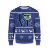 2025 Love Seahawks Ugly Christmas Sweater