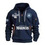 2025 Mariners World Series Hoodie Half Zipper