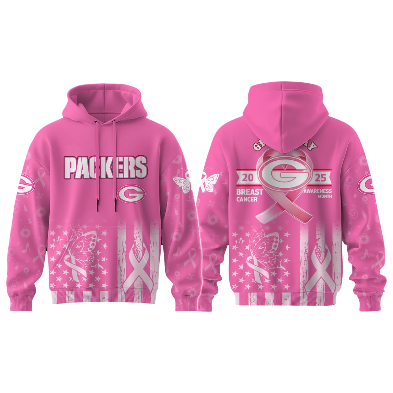 2025 Packers Breast Cancer Awareness Month Hoodie 2025 Packers Breast Cancer Awareness Month Hoodie