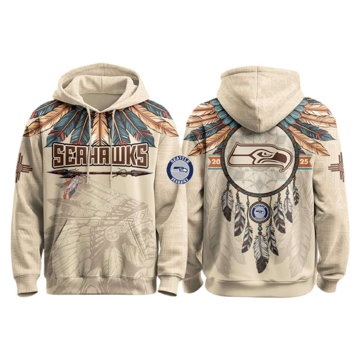 2025 Seahawks x Native American Heritage Month Hoodie 2025 Seahawks x Native American Heritage Month Hoodie
