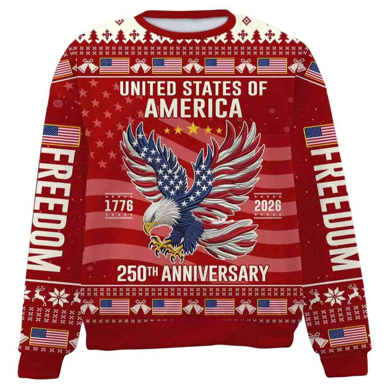 250 Years Anniversary USA Ugly Sweater 250 Years Anniversary USA Ugly Sweater