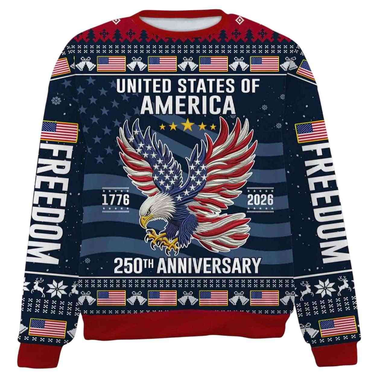 250 Years Anniversary USA Ugly Sweater 250 Years Anniversary USA Ugly Sweater
