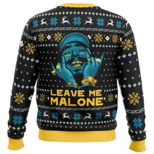 Leave Me Malone Post Malone Ugly Christmas Sweater1