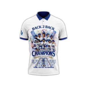 Dodgers Back 2 Back World Series Champions 2025 Polo Shirt1