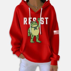 Portland Frog Resist Ribbed Hoodie 1 Portland Frog Resist Ribbed Hoodie