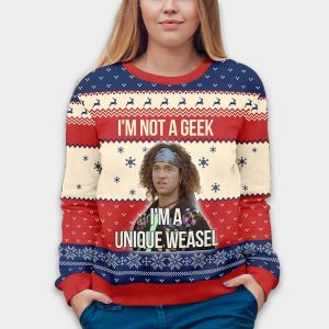 Stoney Brown Encino Man I'm Not a Geek I'm Not A Geek Ugly Christmas Sweater 2 Stoney Brown Encino Man Im Not a Geek Im Not A Geek Ugly Christmas Sweater2