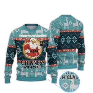 Guinness With Claus Ugly Christmas Sweater