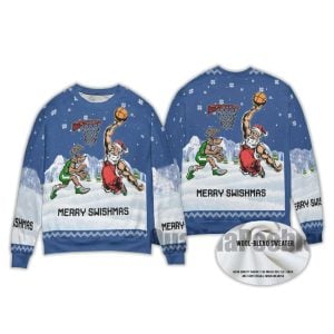 Merry Swishmas Santa Christmas Ugly Sweater