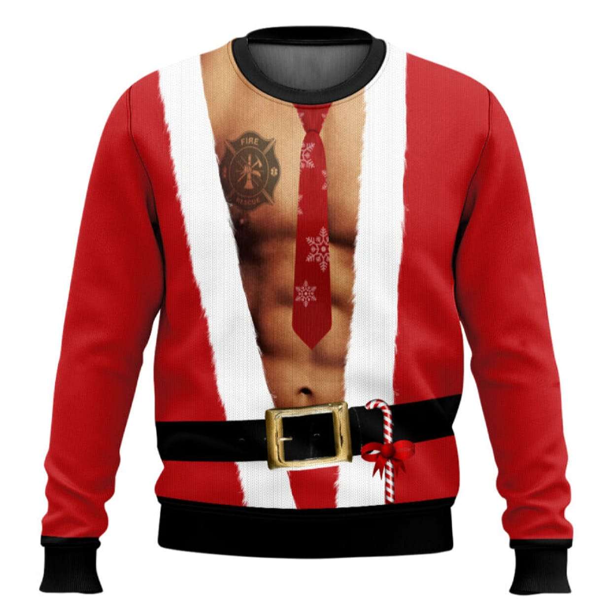 3 Packs Body With Firefighter Tattoos Christmas Ugly Sweater 3 Packs Body With Firefighter Tattoos Christmas Ugly Sweater