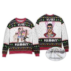 2025 Bad Bunny Bowl 2026 Halftime Show Christmas Sweater 2 Bad Bunny Bowl 2026 Halftime Show Christmas Sweater2