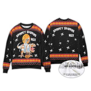 Spooky Saurus Rex Ugly Christmas Sweater