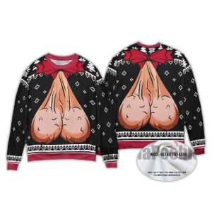 2025 Festive Balls Inappropriate Xmas Ugly Christmas Sweater