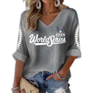 2025 Blue Jays World Series Waffle Long Sleeve Shirt3